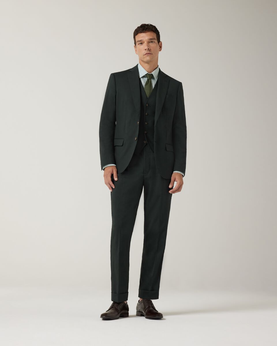 Slim stretch wool premium tailored jacket, Dark Khaki, hi-res